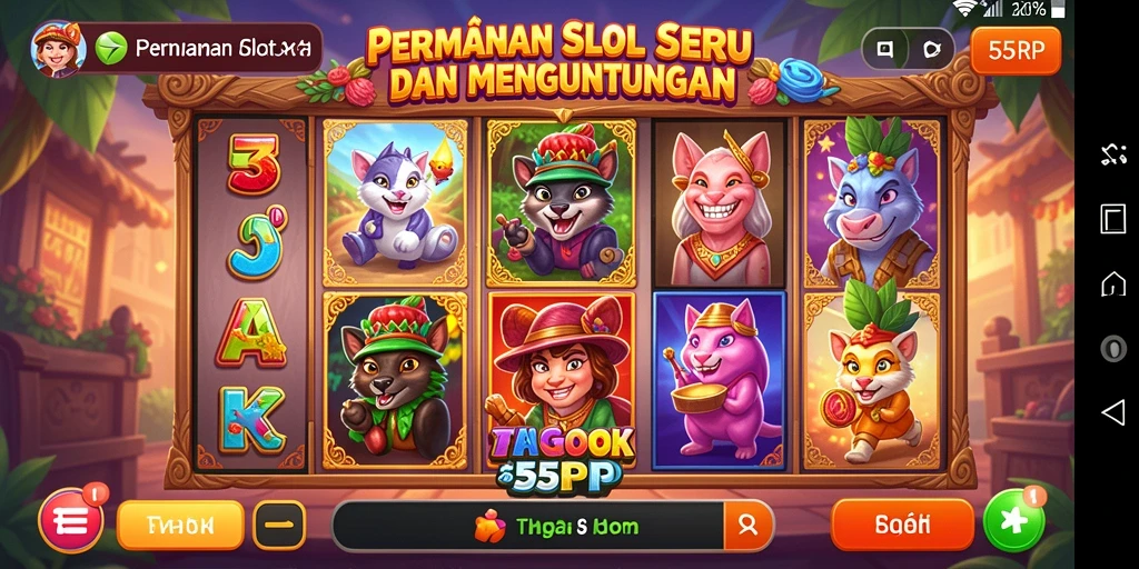 Tampilan menakjubkan dari gameplay Slot 55RP yang mengasyikkan.