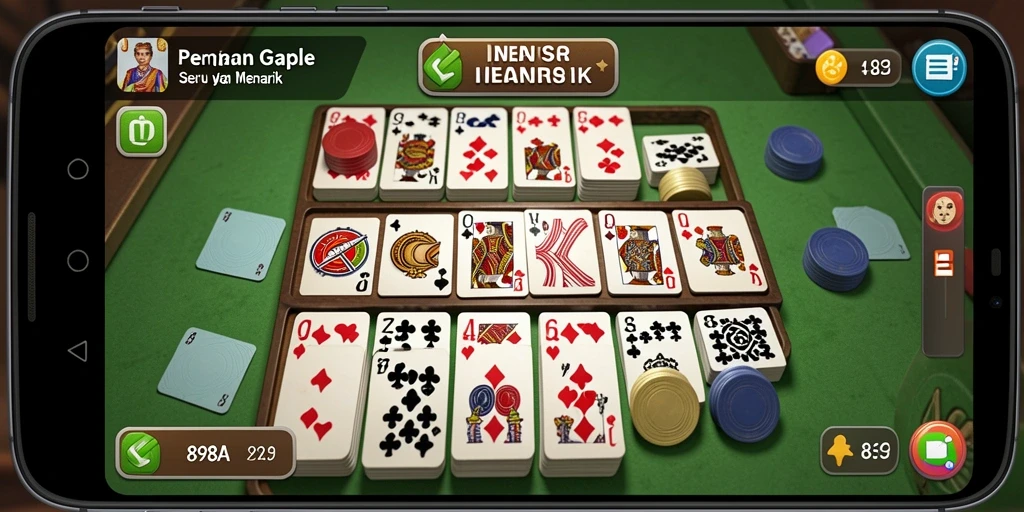Tampilan gameplay seru dalam permainan Gaple 898A.