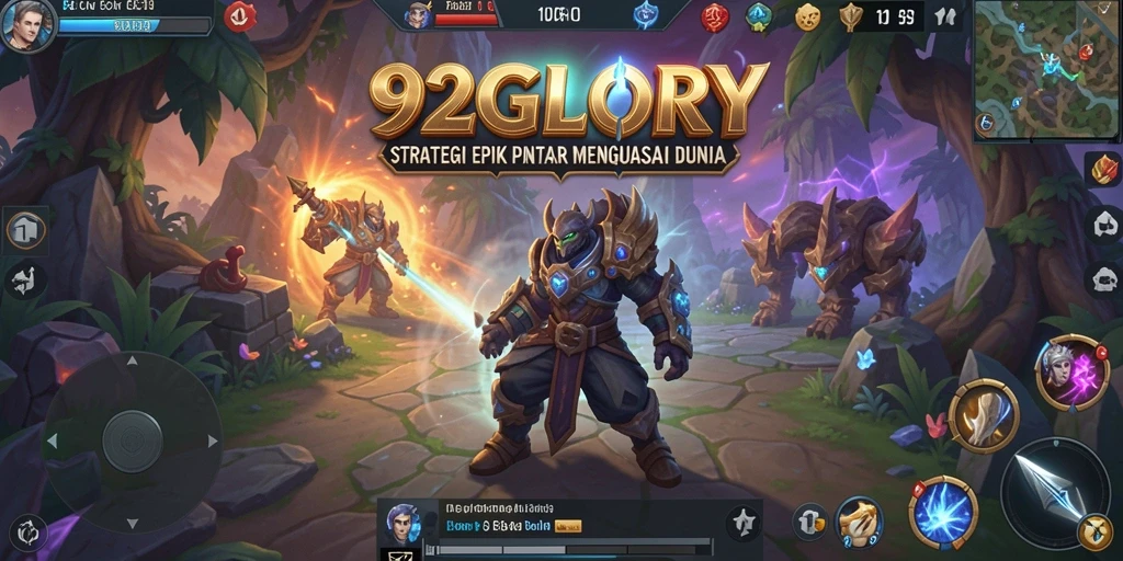 Screenshot gameplay 92GLORY menampilkan pertempuran strategis yang mendebarkan.