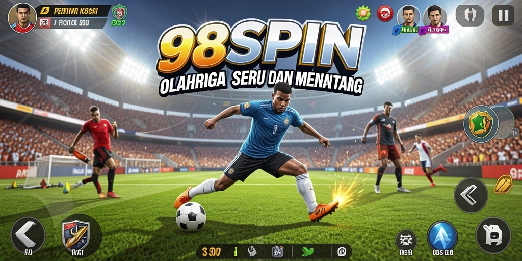 Tangkapan layar dari gameplay 98SPIN yang menampilkan momen mendebarkan saat bertanding.