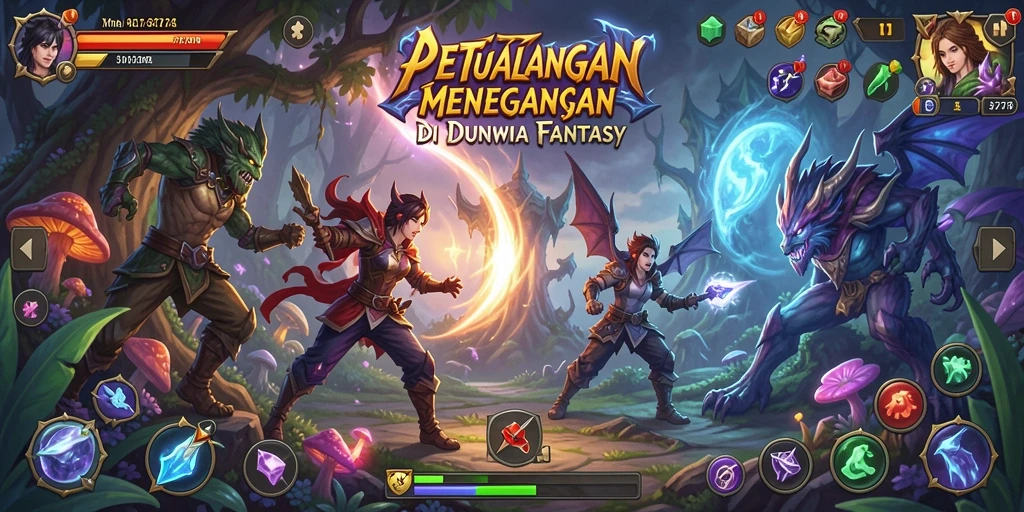 Tampilan gameplay petualangan yang mendebarkan di A7777.