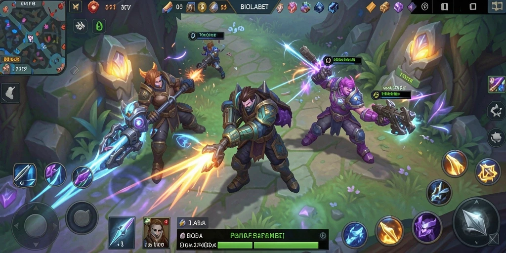 Tangkapan layar dari aksi seru gameplay MOBA BIOLABET.