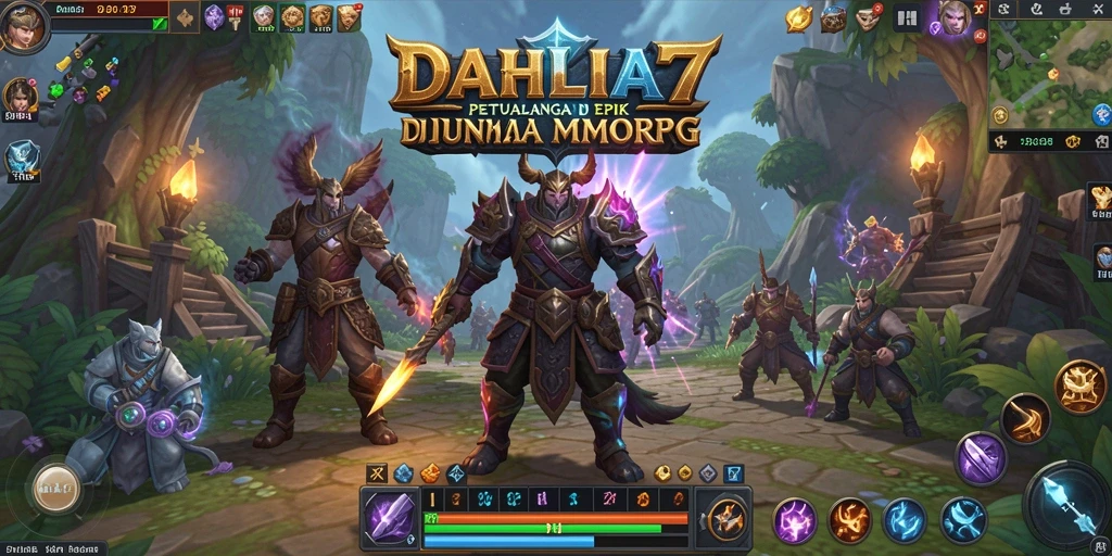 Screenshot gameplay DAHLIA77 menampilkan pertempuran seru dan grafis menawan.