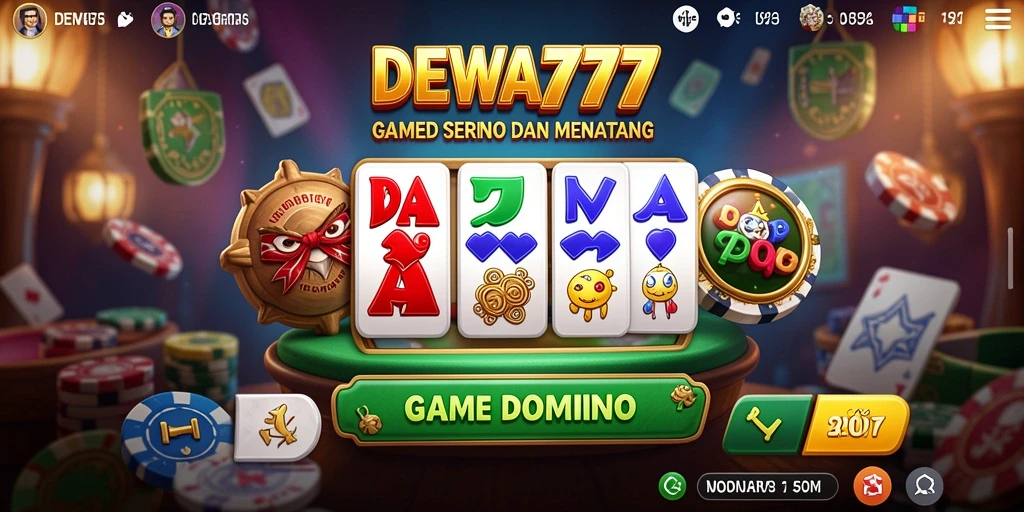Tampilan gameplay menarik dari DEWA777 dengan suasana Domino.