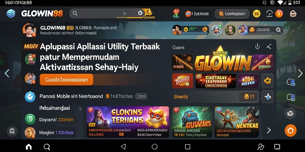 Tampilan antarmuka GLOWIN88 yang sederhana dan intuitif.