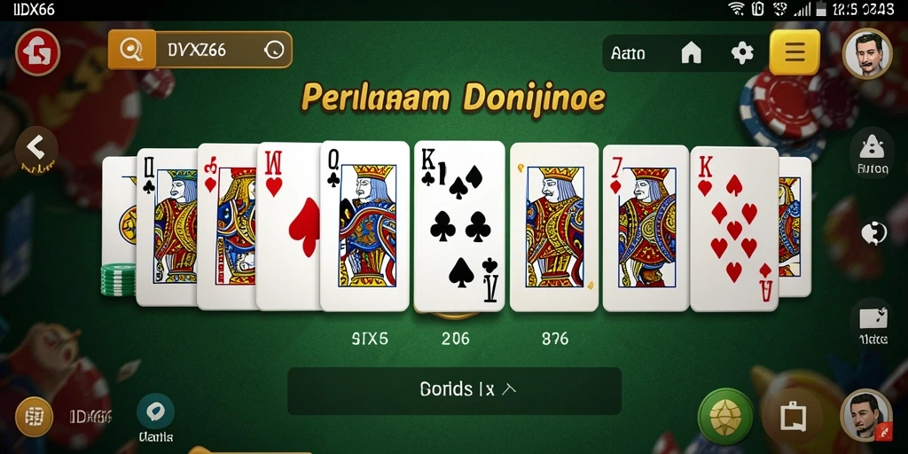 Tampilan gameplay IDX66 yang menarik dan penuh aksi domino.