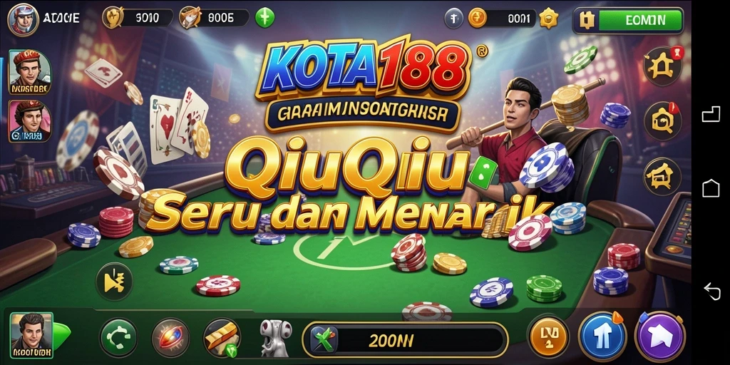 Tampilan gameplay KOTA188 yang seru dalam permainan QiuQiu.