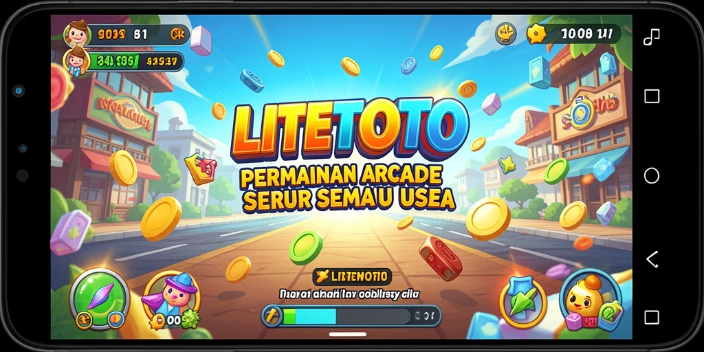 Tampilan gameplay seru di LITETOTO dengan karakter penuh warna.