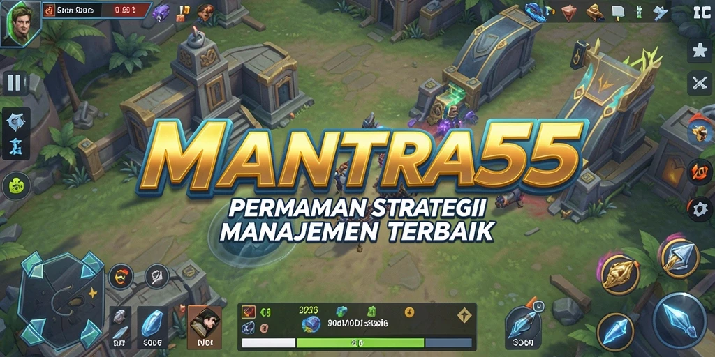 Screenshot gameplay MANTRA55 menampilkan strategi yang mendebarkan.