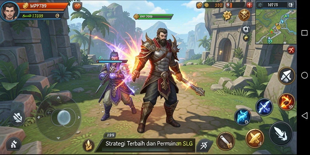 Screenshot menunjukkan pertarungan strategis yang menarik di MVP789.