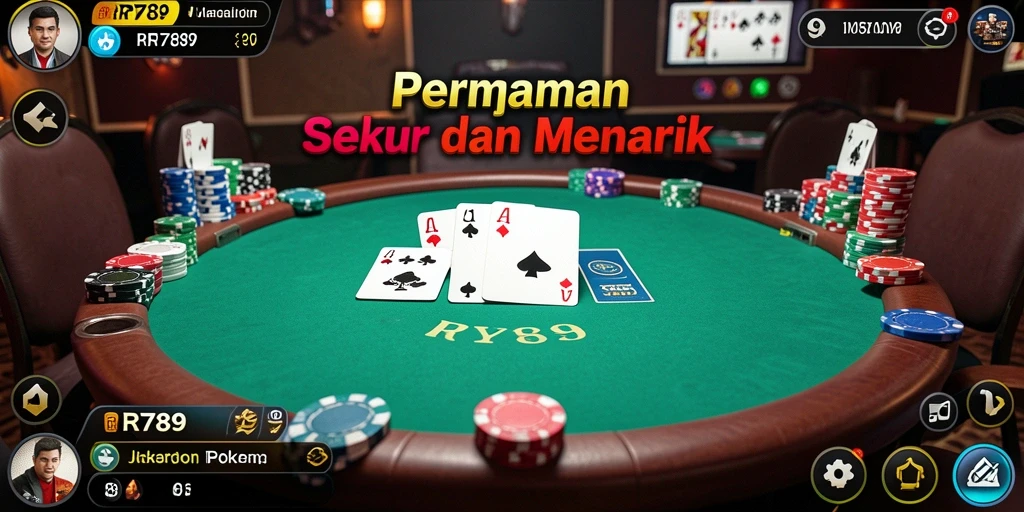 Tampilan menarik saat bermain poker di RR789 dengan teman-teman.