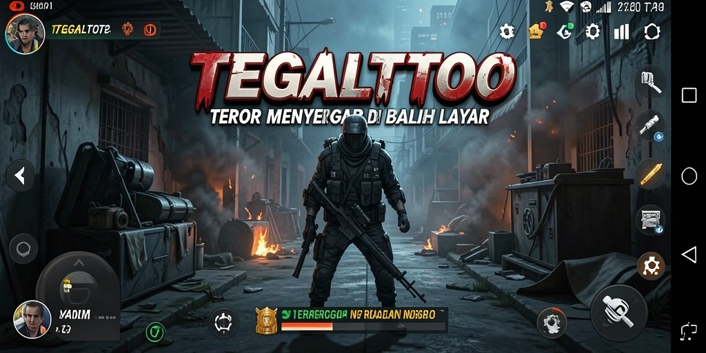 Gameplay menegangkan TEGALTOTO dalam suasana horror yang mencekam.