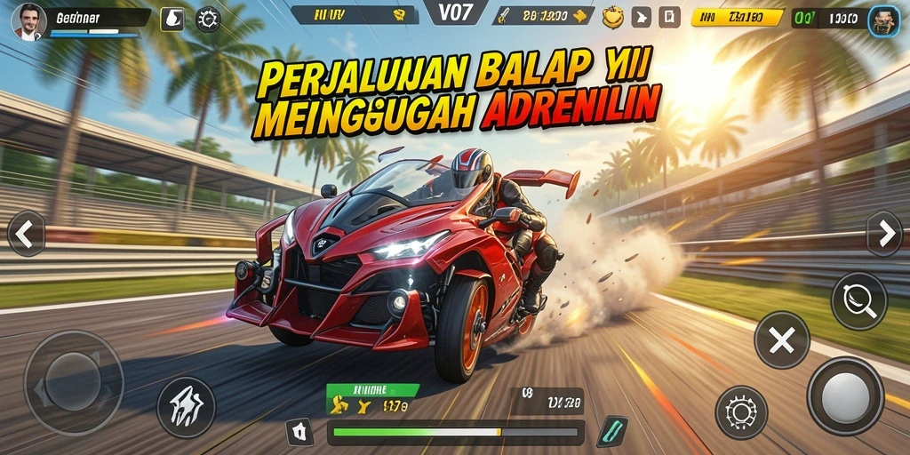 Gameplay seru V07 dengan grafis balapan yang menakjubkan.