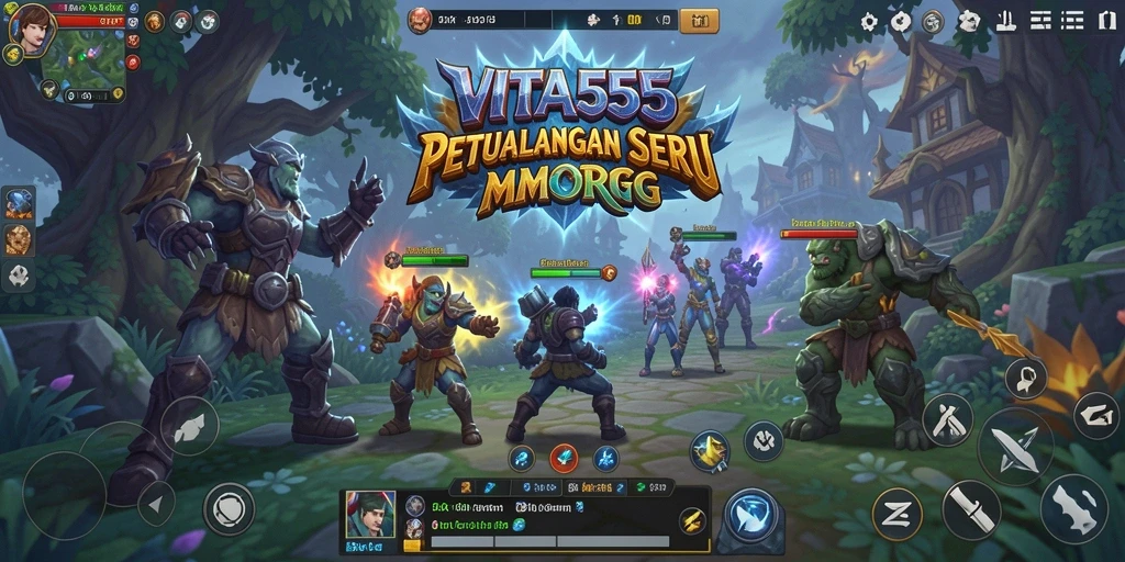Tampilan gameplay VITA555 yang menakjubkan dan menyenangkan dalam dunia MMORPG.
