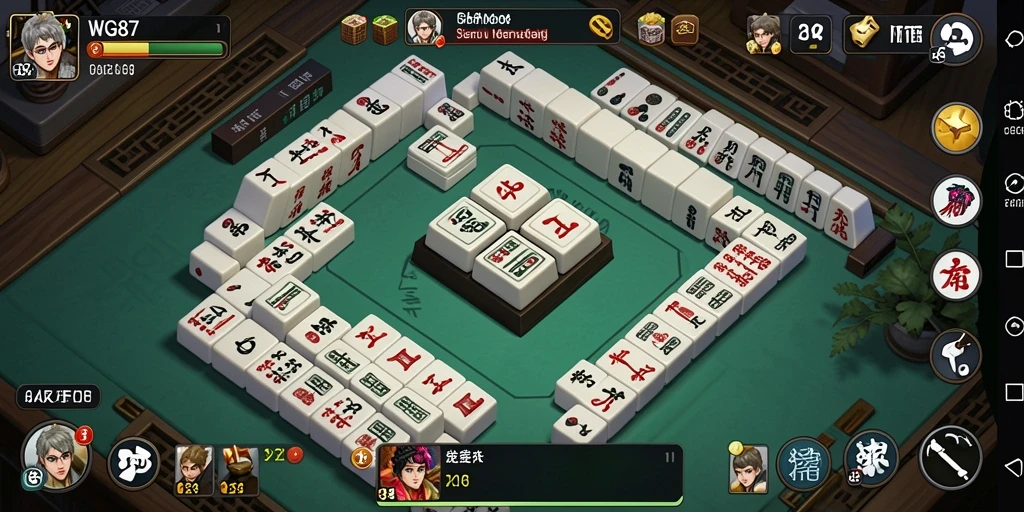 Tampilan gameplay Mahjong yang menawan di WG87.