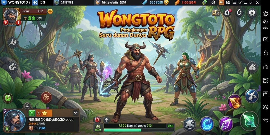 Tampilan gameplay menegangkan di WONGTOTO dengan aksi RPG.